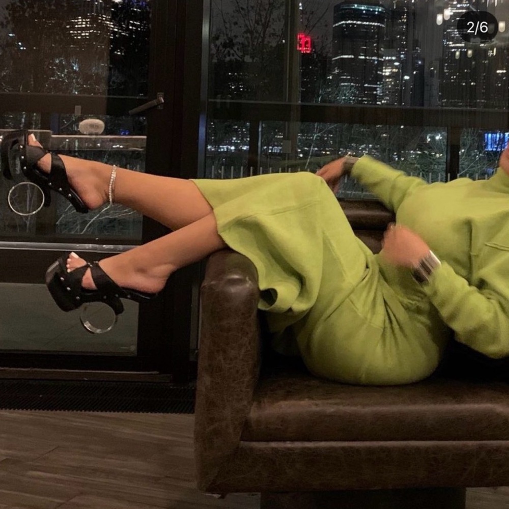 Green Women's Sweater Dress